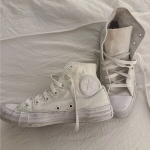 Converse White Low-Top Canvas Sneakers